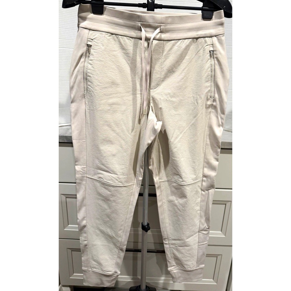 Athleta Headlands Hybrid Trek Womens Jogger Pants Beige 10 29" Drawstring